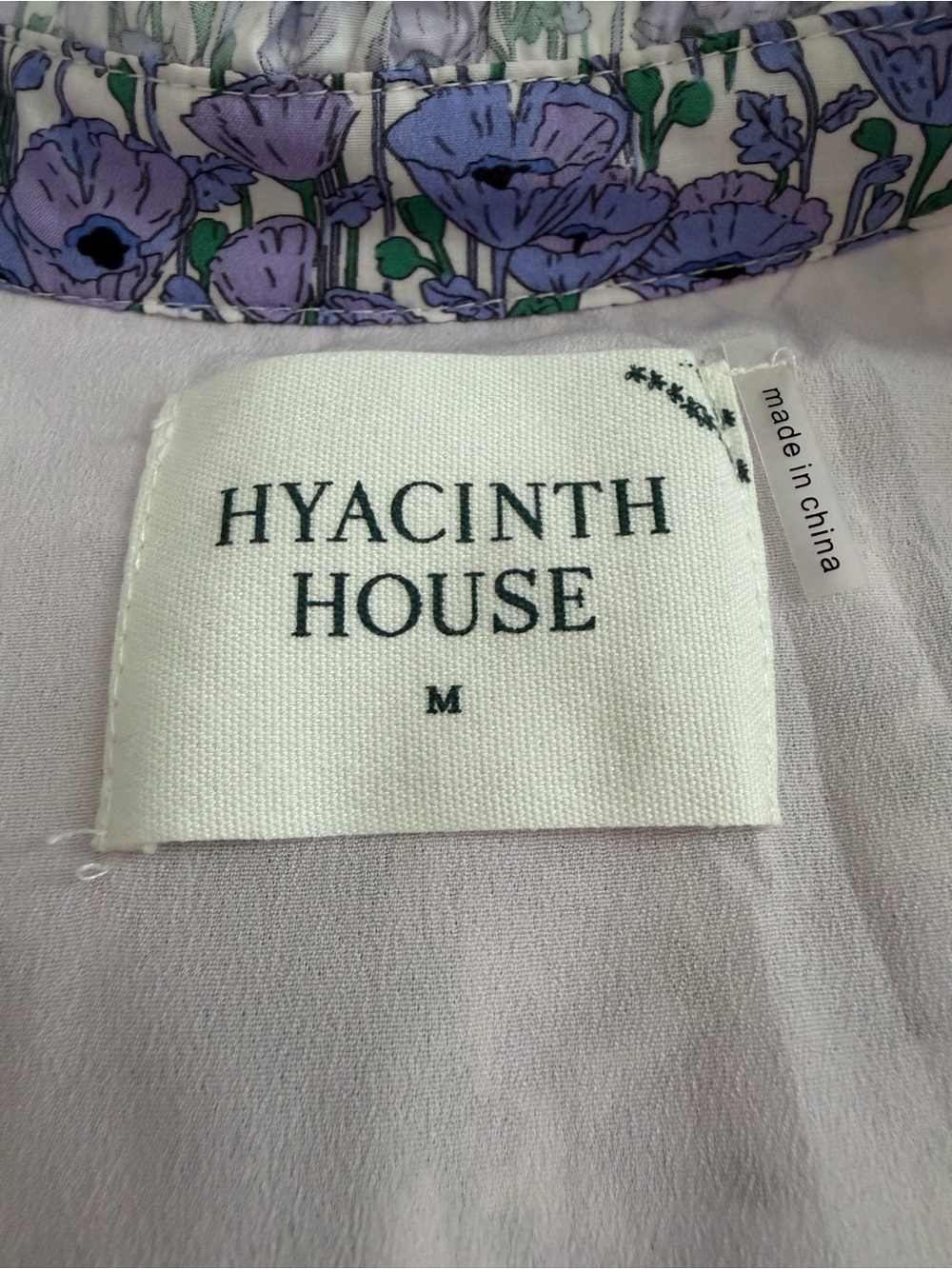 Hyacinth House Purple Poppies Louisa Maxi Dress M Cotton - Picture 10 of 14